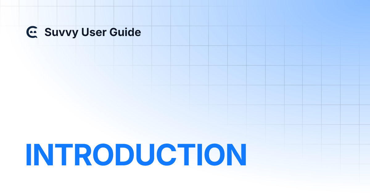 introduction-suvvy-user-guide